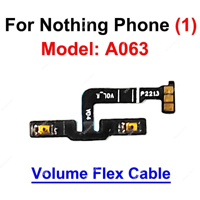 Power Volume Flex For Nothing Phone One 1 2 A063 A065 Side On OFF Power Volume Up Down Keys Flex Cable Repalcement