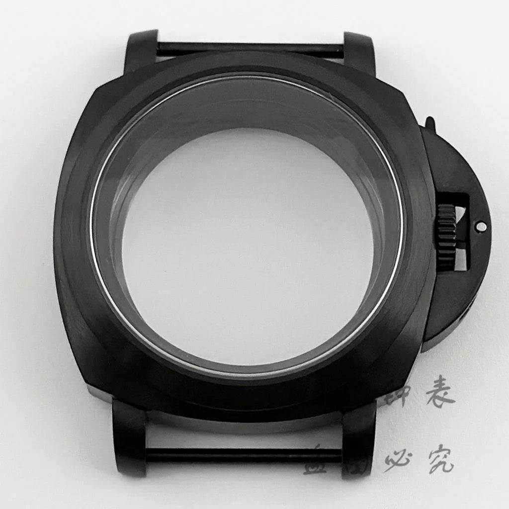PVD Black NH35 40mm Sapphire Crystal Watch Case Stainless Steel with Handle Case for NH34 NH35 NH36 4R35 NH38 NH70 NH72 Movement