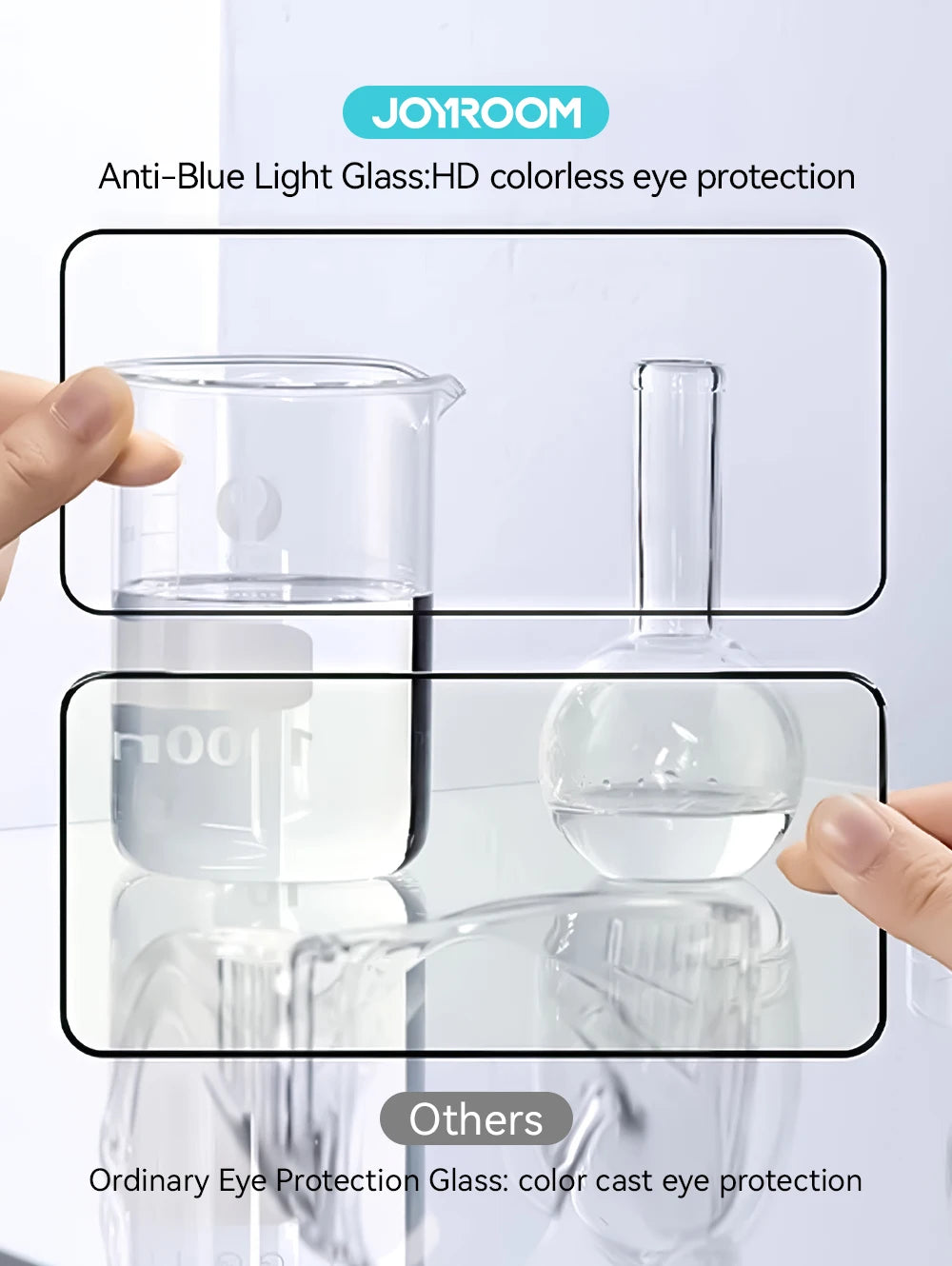 Joyroom 3/2/1pcs HD Anti-Blue Light Glass for iPhone 17 Pro Max Screen Protector Full Screen Eye Protection Tempered Glass