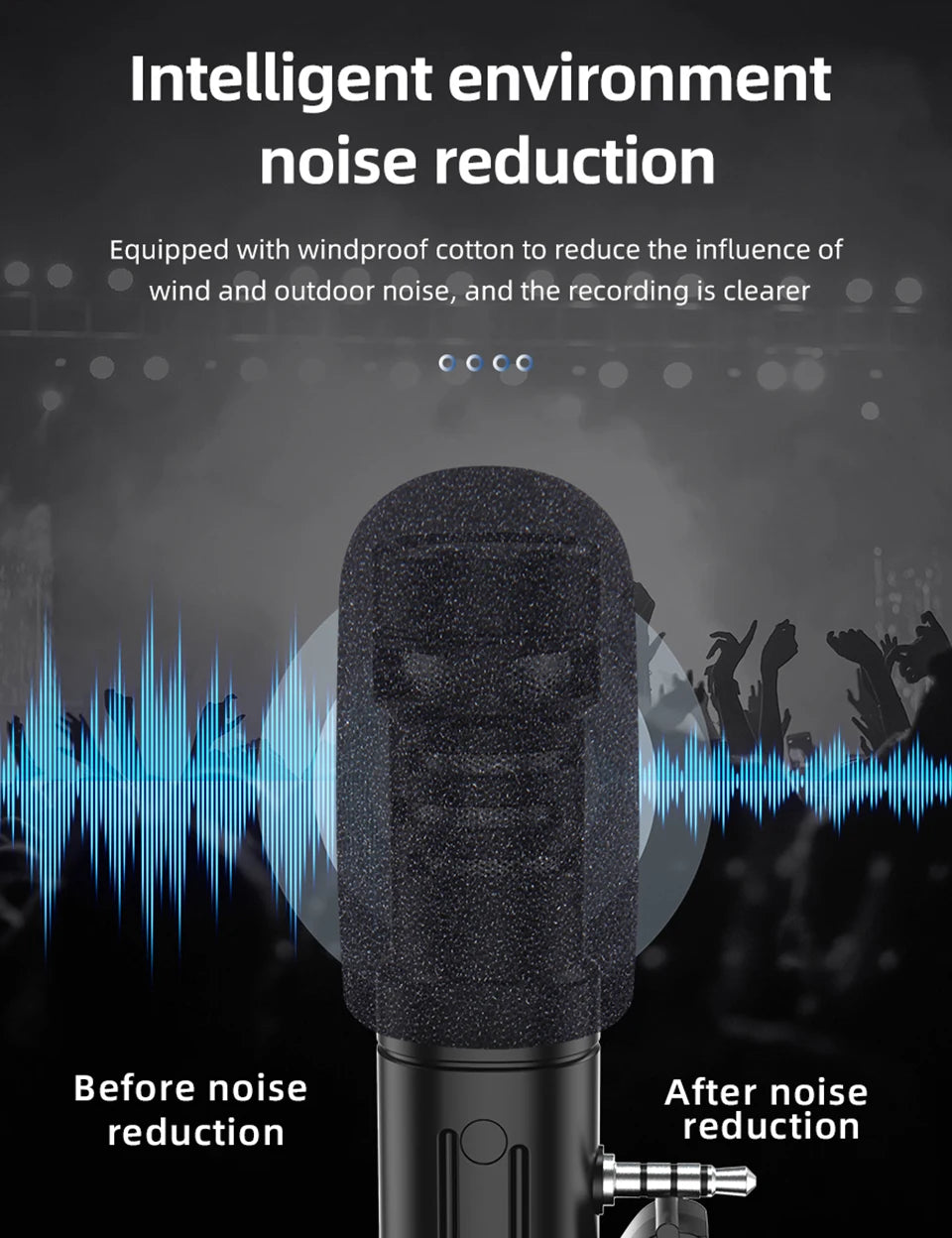 MAMEN Video Recording Microphone with ConyHair Windshield 3m Distance Cardioid Pickup for Camera Phone Livestream Vlog Interview
