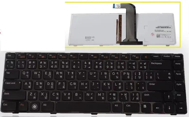 US/RU/SP/FR/AR/UK Keyboard For DELL Vostro V1440 V1450 v2420 2520 V3350 V131D Inspiron 7520 7420 15RR-3518 5520 14Z-N411Z