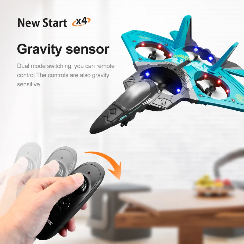 Mini Drone Rc Plane Aircraft 2Ch Remote Control Airplane Stunt Rolling Fighter Model Glider Foam Dron Children's Toys for boys