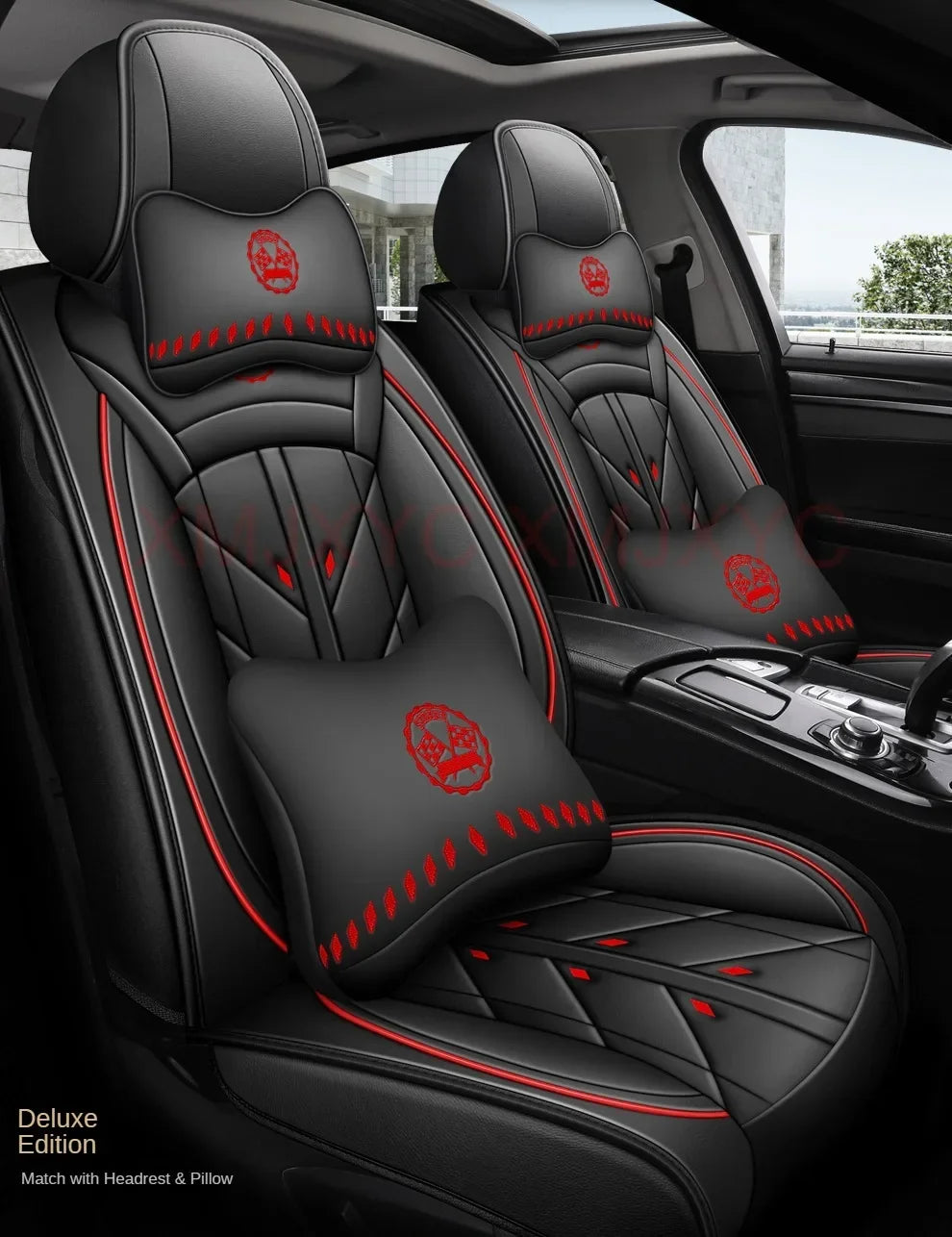 Universal Style Full Coverage Car Seat Cover for Ford Focus Mk4 Audi A6 4F W211 Skoda Kodiaq Clio 4 Car Accessories Pu Leather