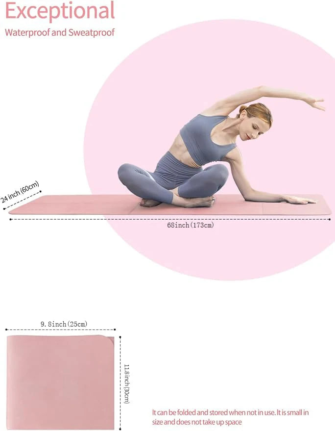 4MM Thick Convenient Yoga Mats Soft Anti Slip EVA Ultralight Indoor Fitness Exercise Foldable Gym Pilates Mat Fitness Equipment