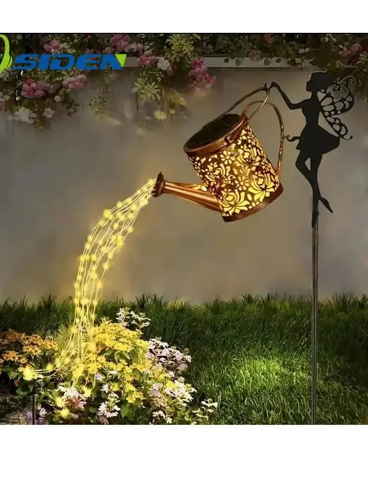 1pc Solar Watering Can with Lights,Solar Lanterns Outdoor Hanging Waterproof Garden Decor,Solar Garden Lights Yard Decorations