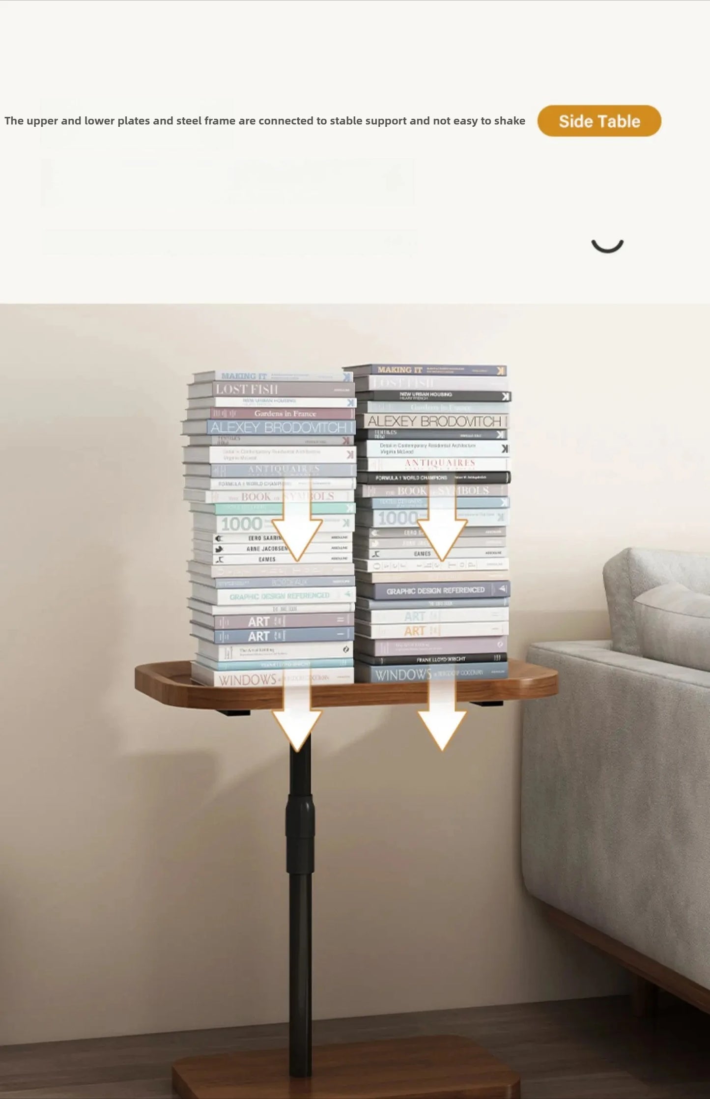 Minimalist Modern Sofa Side Table - Luxury Coffee Tea Table Small Shelves Rugged Durable Living Room Furniture