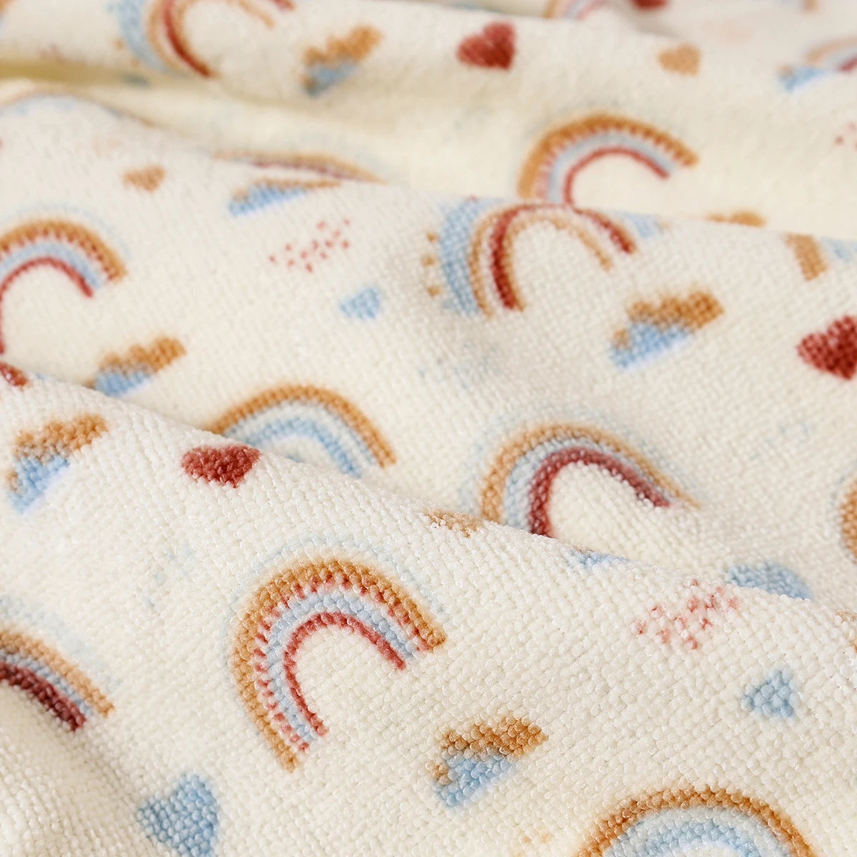 Kangobaby Hooded Bathrobe, Children's Soft Plush Warm Printed Bathrobe Pajamas, Suitable for Children Aged 1-5 Years Old