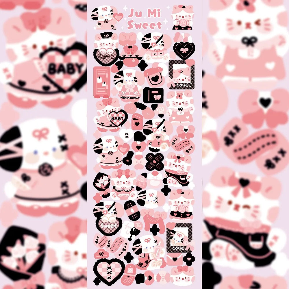 Kawaii Cute Laser Cartoon Animal Party Stickers For Girl Stationery Handbook Diary Planner Scrapbook DIY Decorative Stickers