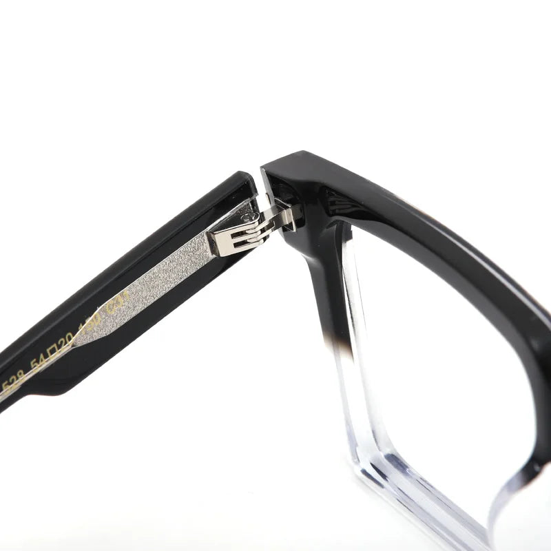 Large Size Acetate Men Eyeglasses Frame Rectangle Myopia Optical Prescription Glasse Trending Stijlen Italy Retro Luxury Eyewear