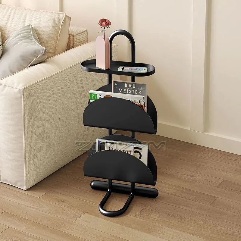 3-Tier Save Space Side Table Removable Sofa Side Cabine Living Room Balcony Coffee Table Magazine Bookcase Bedroom Bedside Shelf