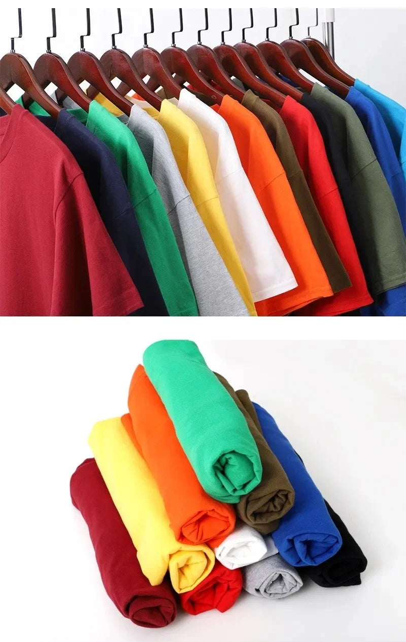 Custom logo Cotton Short Sleeve Solid Color O-neck Men T-shirt Tops Tee Customized Print Your Own Design Printed Unisex Tshirt