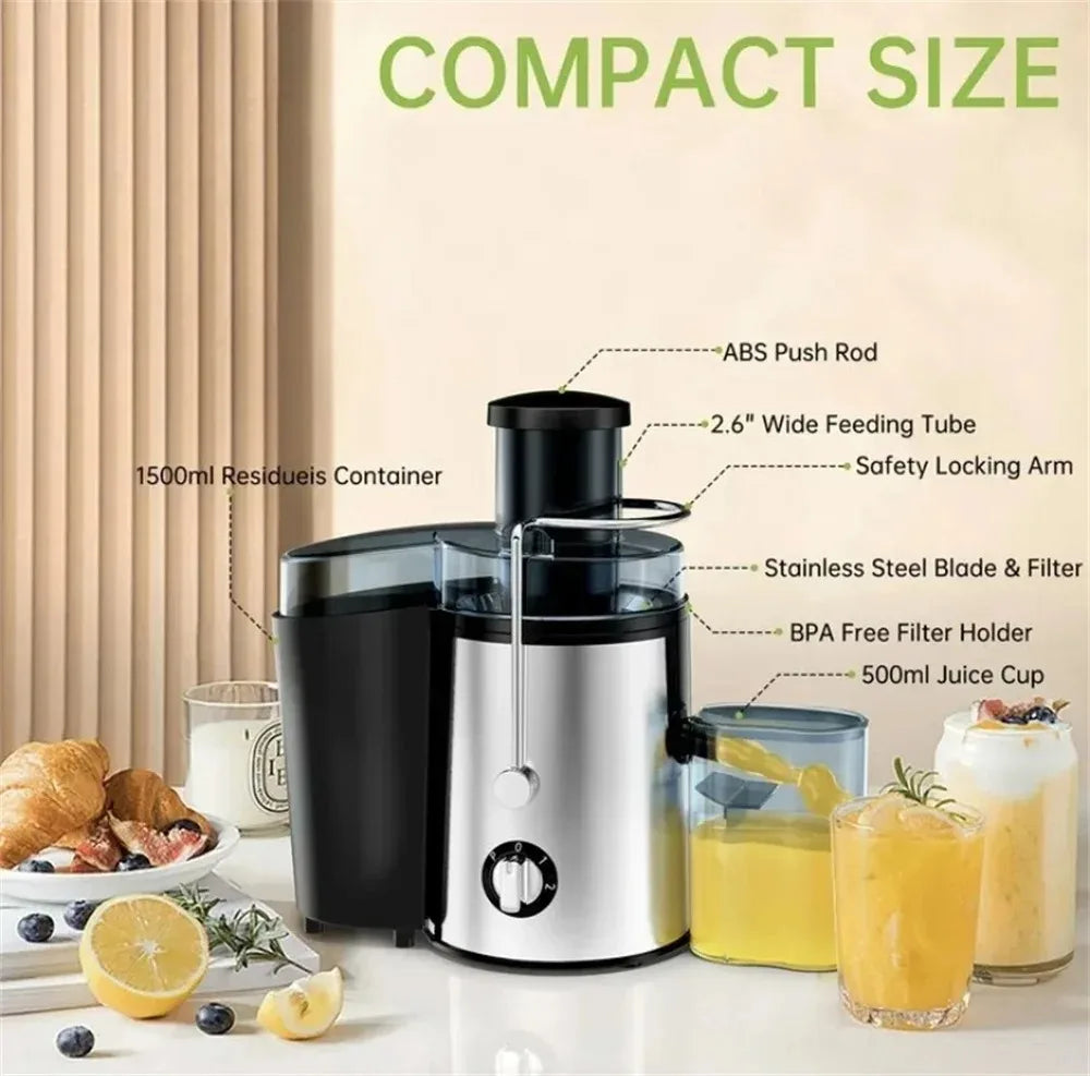 Strong Power Fruit Juicer 800W Centrifugal Juicer Easy To Clean Juice Extractor for Fruits Vegetables Portable Juicer Machine