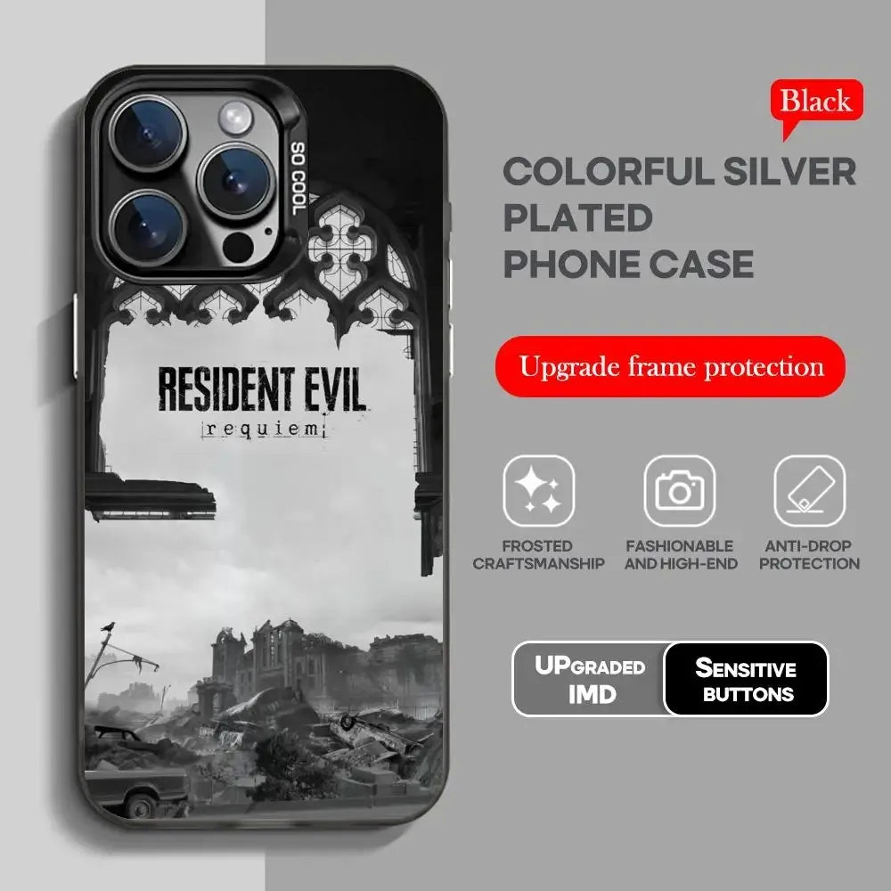 Game Phone Case For iPhone 17 16e 16 15 14 13 12 11 mini Pro Max X XSMAX 8 7 Air Plus Anti Fall Matte R-Residents Evils Requiems