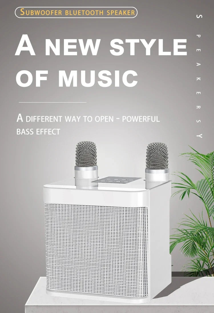 Karaoke Machine for Adults, Portable Bluetooth Speaker with 2 Wireless Microphones, Portable PA System for Big Party, Outdoor