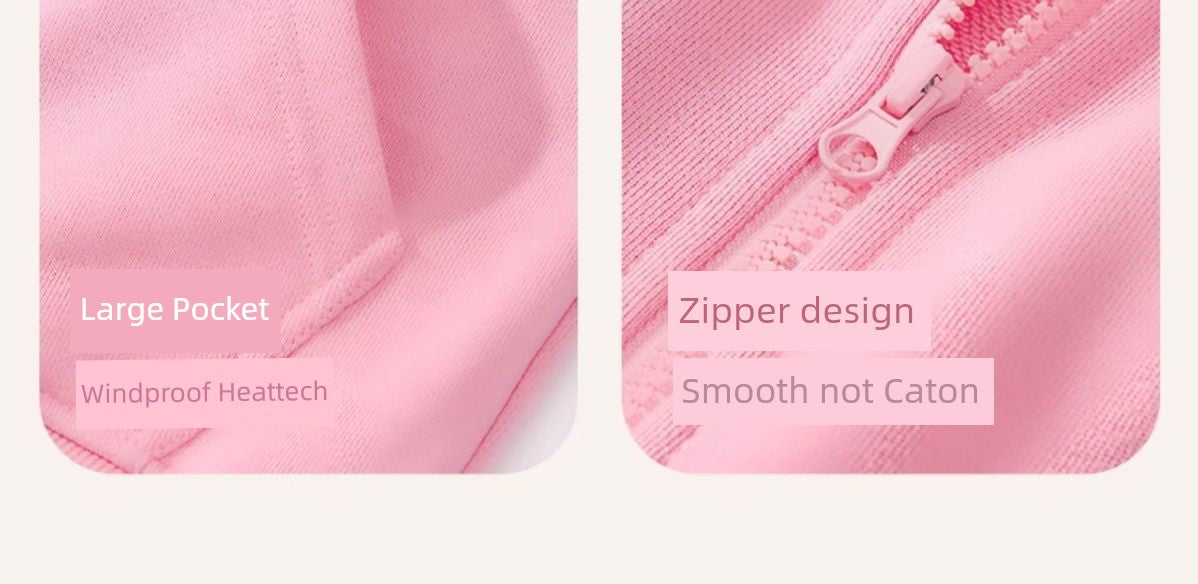 2025 New Arrival Kids Clow M Zipper Outwear Spring and Autumn Girl Fashionable Stylish Hooded Cardigan Thin Sweatshirt