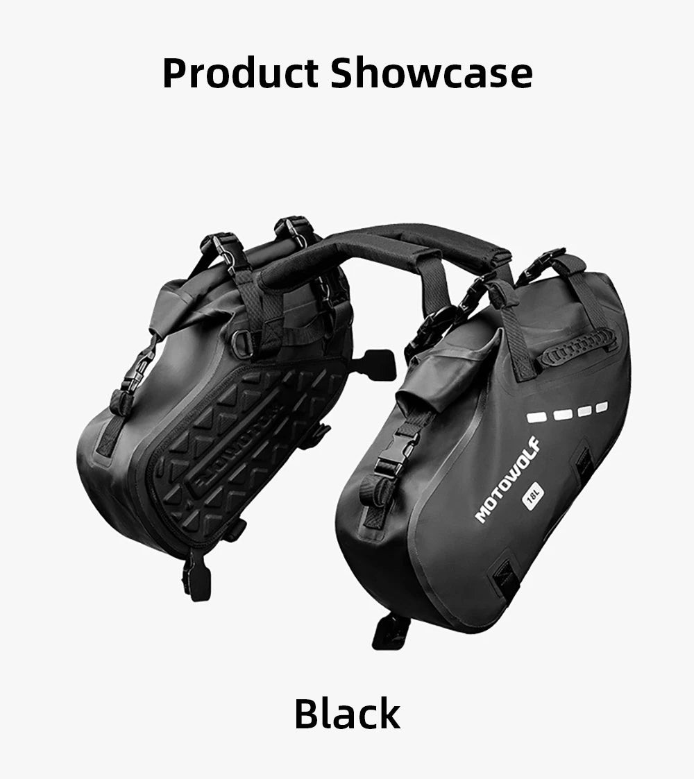 Waterproof Motorcycle Bag 18L 28L 48L Motorcycle Saddle Side Bag Large Capacity Universal Fit Motorcycle Pannier Bag