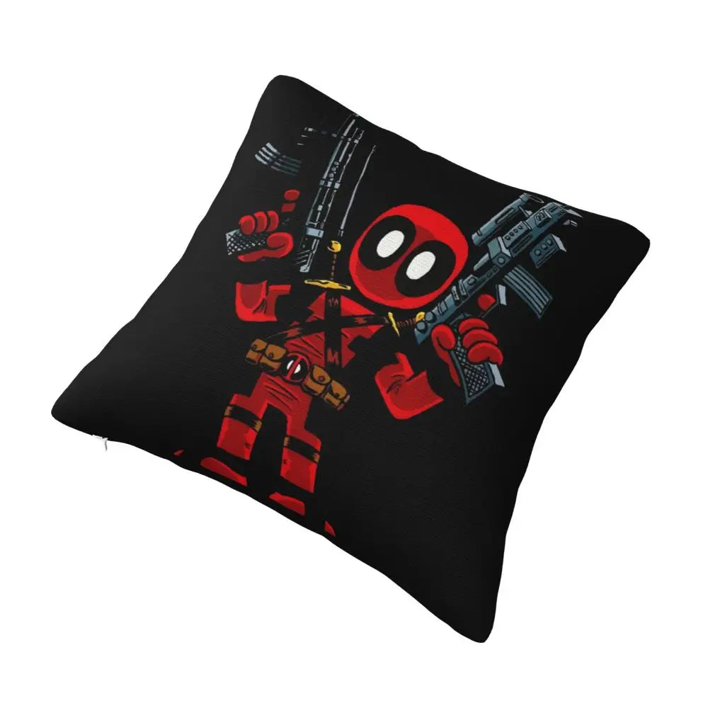 Custom Deadpool Wolverine Cartoon Manga Cushion Cover Soft Cute Pillows