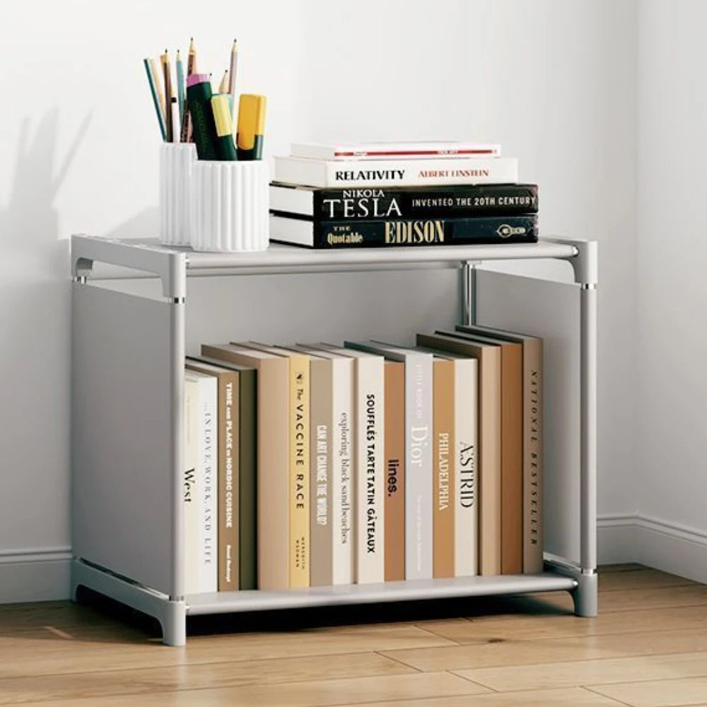 Simple Bookshelf Multi Layer Easy Assembly Diy Wardrobe Bookshelf  Plastic Square Storage Rack Living Room Study Room Bedroom
