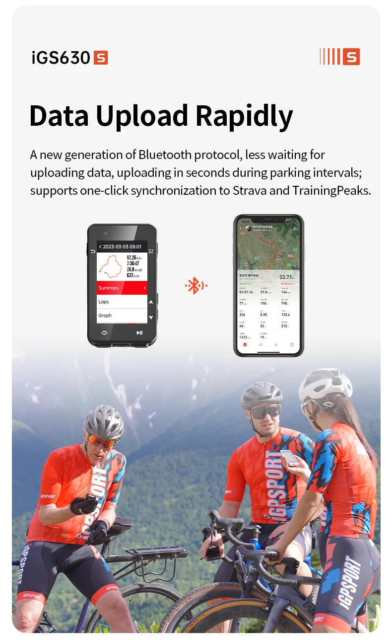 iGPSPORT iGS630S GPS Bike Computer Global Map Navigation Support Yaw planning Smart Climb Planning Indoor Bike Training