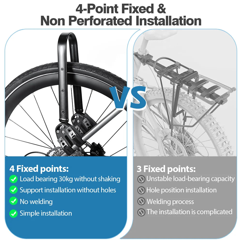 NEWBOLER Waterproof Bicycle Front Fork Bag Portable Bike Bag Bikepacking Luggage Bag Bicycle Rear Shelf Bicycle Luggage Carrier