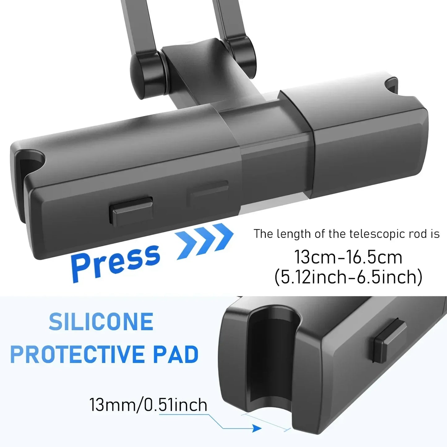 Collapsible Back Seat Headrest Tablet Phone Car Holder Stand Ajustable Support For IPhone IPad Xiaomi Car Mobile Mount