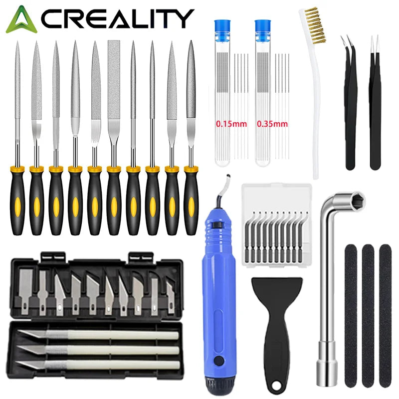 Creality 3D Printer Tool Kit Nozzle Cleaner,File,Engraving Knife,Tweezers,Scraper& Engraving Tools for Maintenance