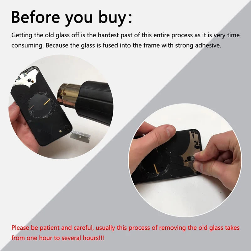 For iPhone 11 Pro Max 8 Plus SE3 X XS Max XR Back Glass Replacement Rear Housing Window Repair Parts Battery Cover European CE