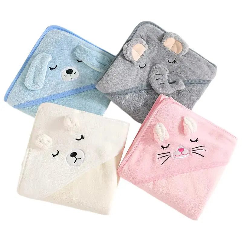Baby Bath Towels Coral Soft Towel Newborn Hooded Towel Blanket Toddler Bathrobe Universal Sleeping Swaddle Wrap Kids Wipe Towel