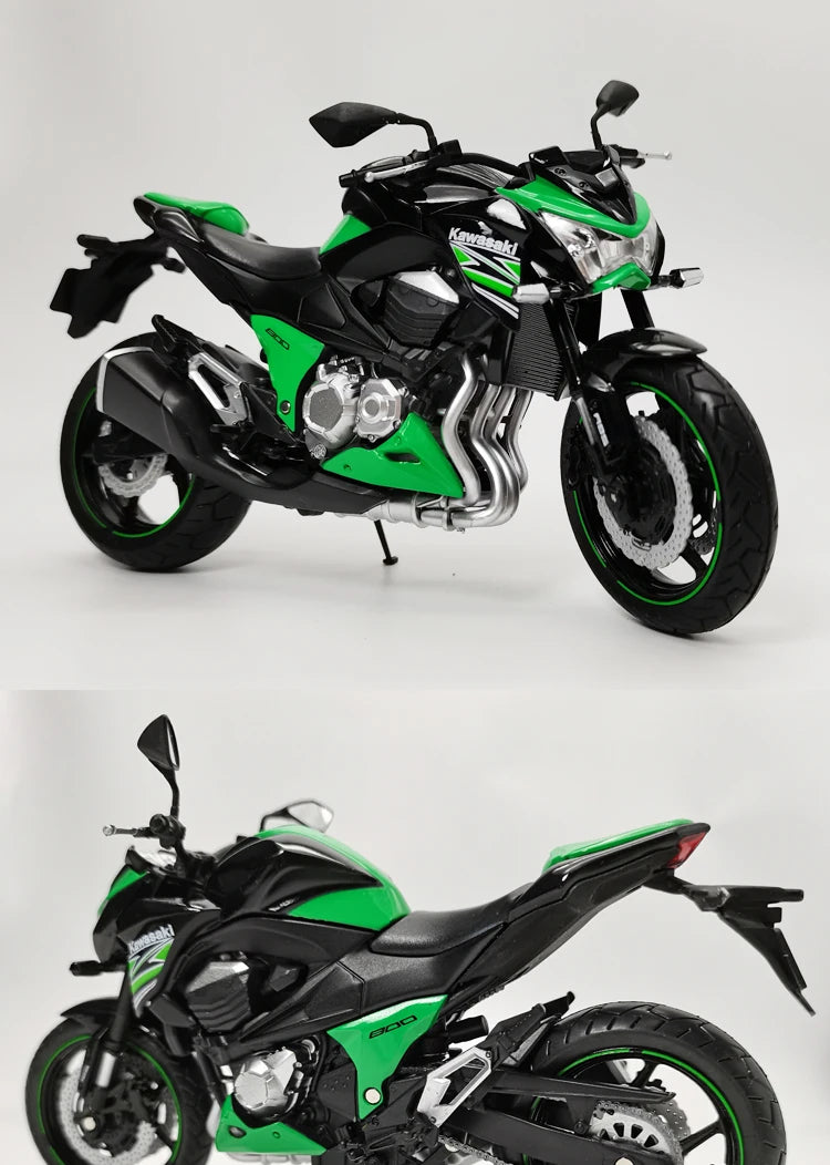 1/12 Kawasaki Ninja Z800 Alloy Racing Cross-country Motorcycle Model Simulation Metal Toy Street Motorcycle Model Childrens Gift