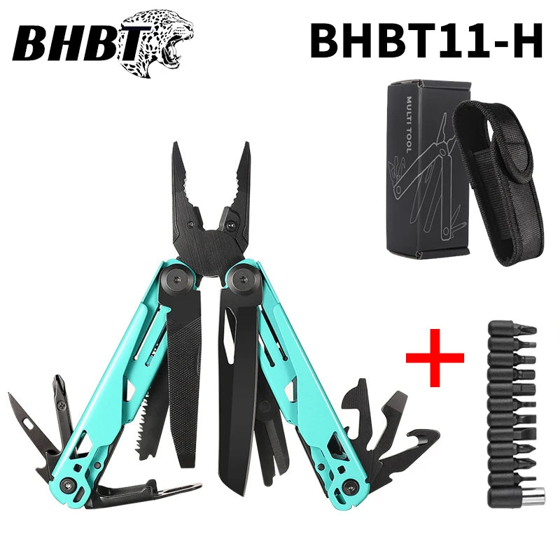 BHBT 19 in 1 Multitool Pliers Folding Knife Multi Tool Hoxagon Wrench Outdoor Camping EDC Tool Home Repair Maintenance
