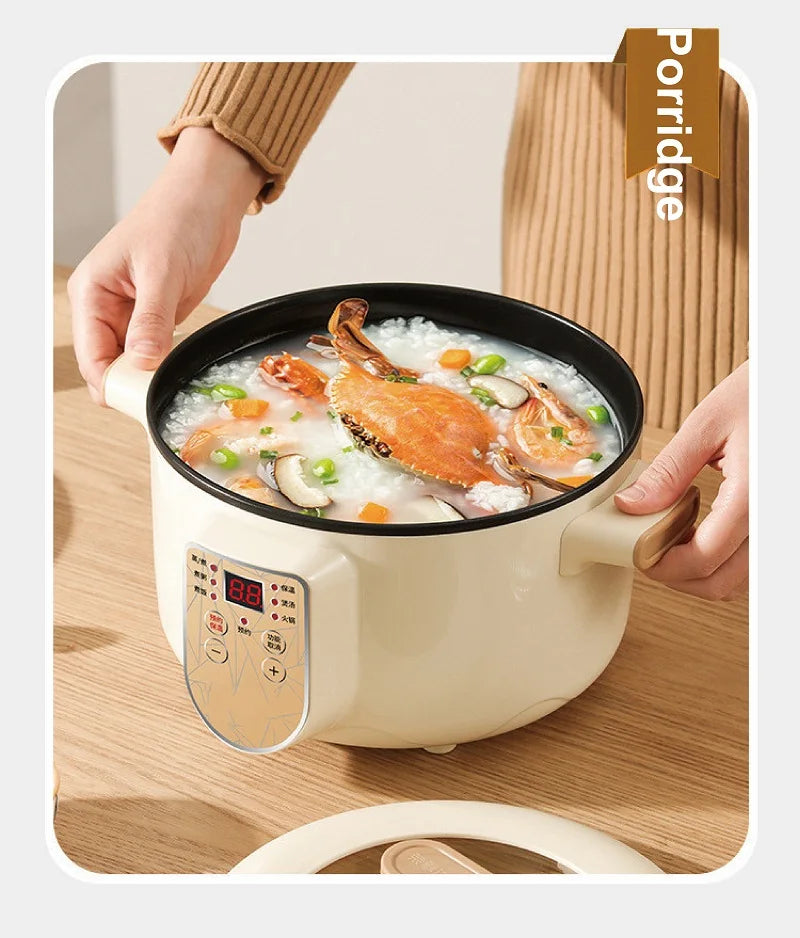 2.5L Home Multifunctional Electric Saute Pot Smart Non-stick With Steamer Rice Cooker Large Capacity Electric Hot Pot 220V