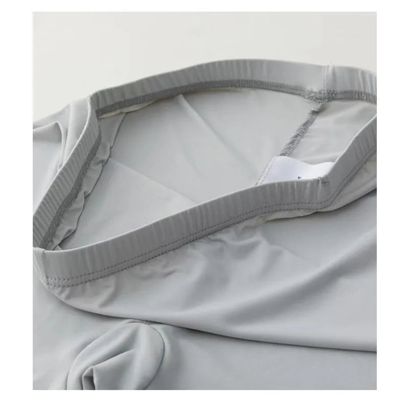 2 IN 1 Seamless Safety Shorts Panties For Women Summer Mid Waist Elastic Cool Ice Silk Undershorts Large Size Underskirt Shorts