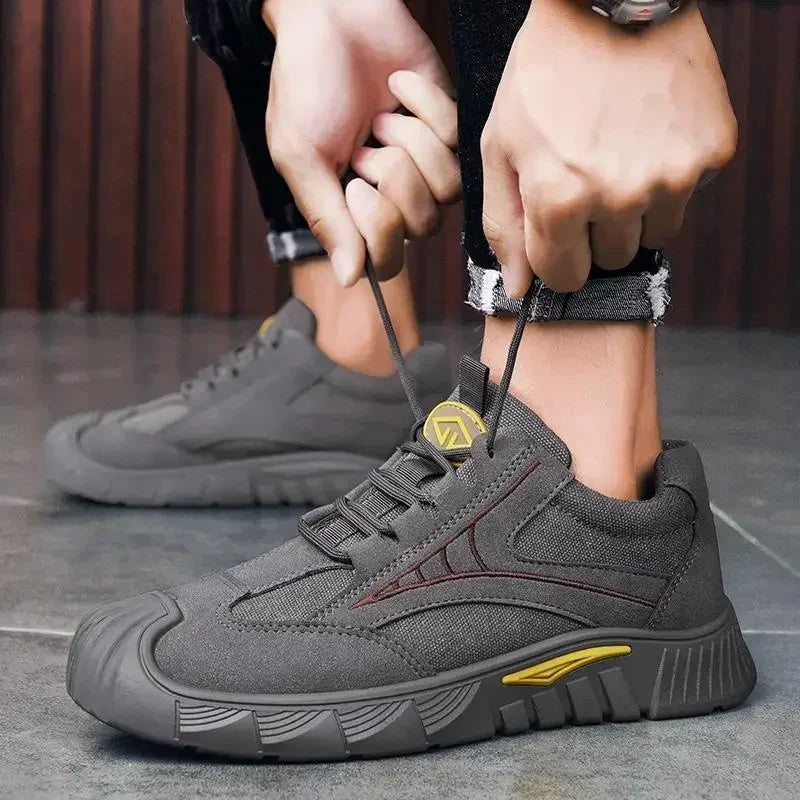 Steel Toe Shoes for Men Lightweight Work Shoes Comfortable Mens Work Boots Indestructible Safety Shoe for Men Industrial