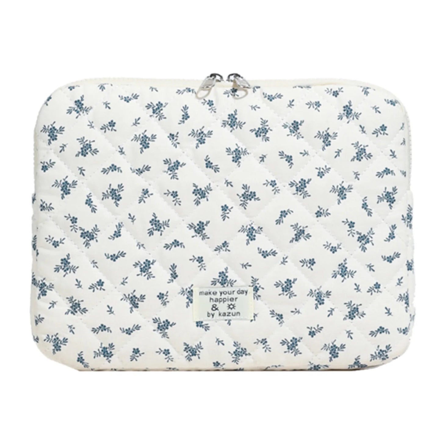 Flower Printed Laptop Sleeve Case Bag for Quilted Protective Laptop Case Computer Sleeve Clutches for 11-15 Inch Laptop Tablet