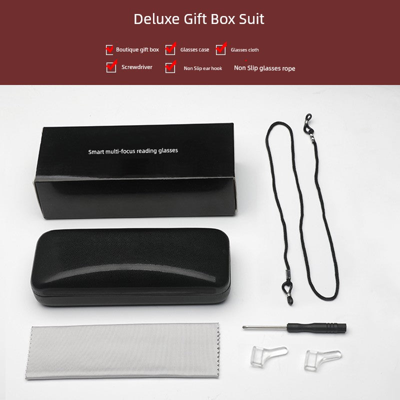 Presbyopic Glasses Men and Women HD Elderly Anti-Blue Light Dual-Use Smart Zoom Presbyopic Glasses Super Light Presbyopic Glasses