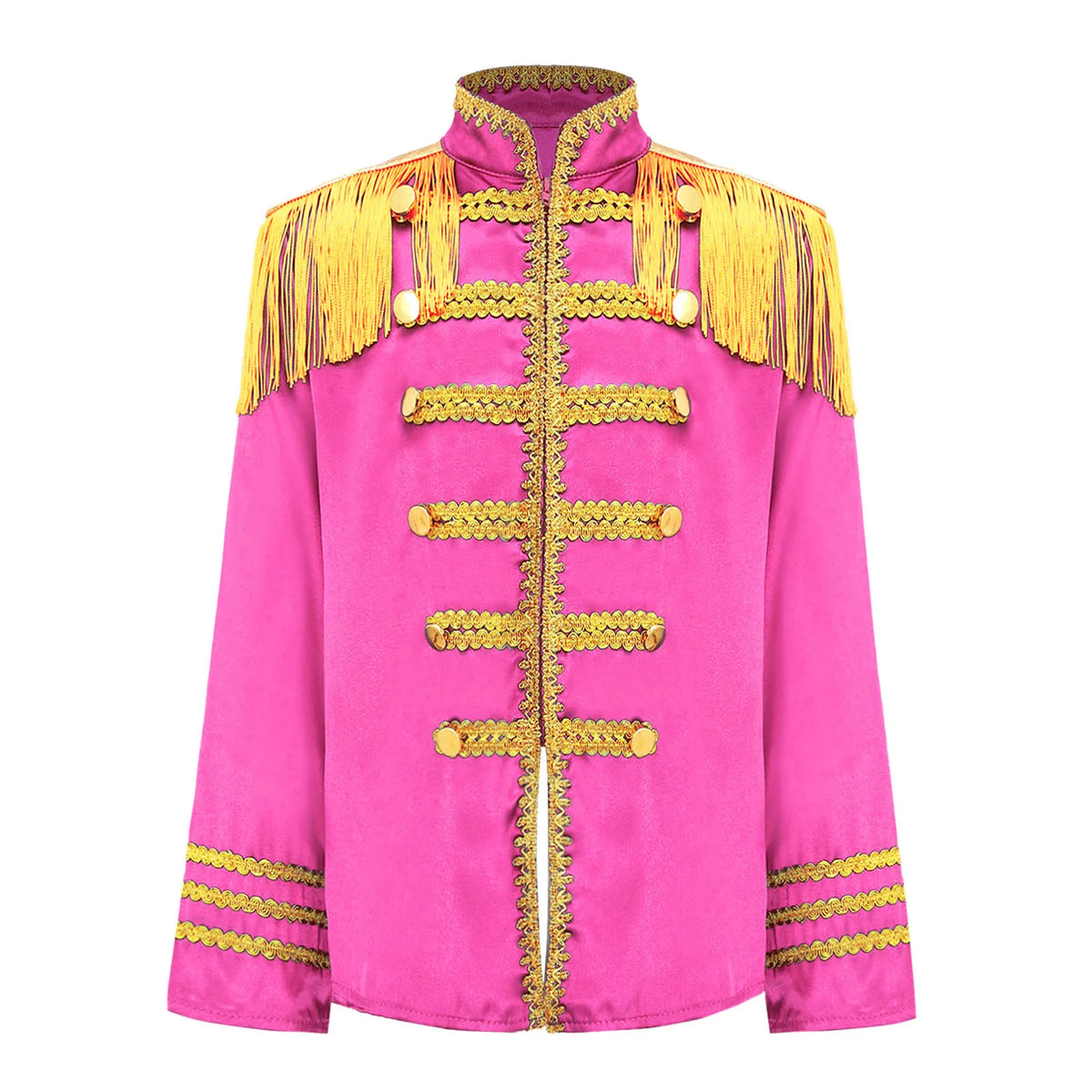 Kids Girls 60s Retro Hippie Rock Band Musician Costume Halloween Cosplay Carnival Party Circus Drummer Parade Tassel Jacket Coat