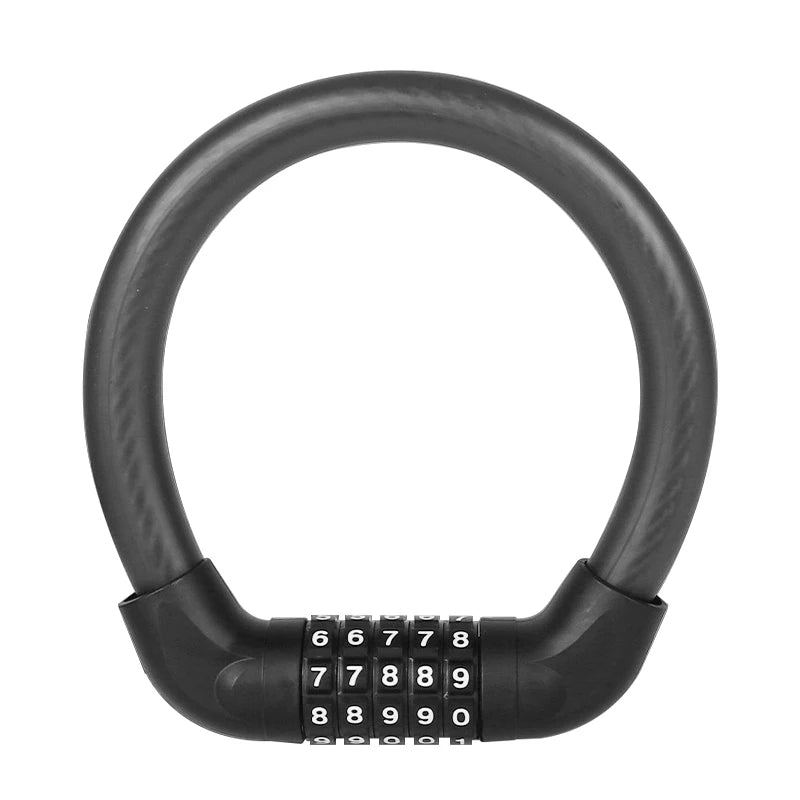 5-Digit Combination Bike Lock - Heavy-Duty Universal Bicycle Lock for Mountain Bike/Scooter/&Motorcycles - Anti-Theft Protection