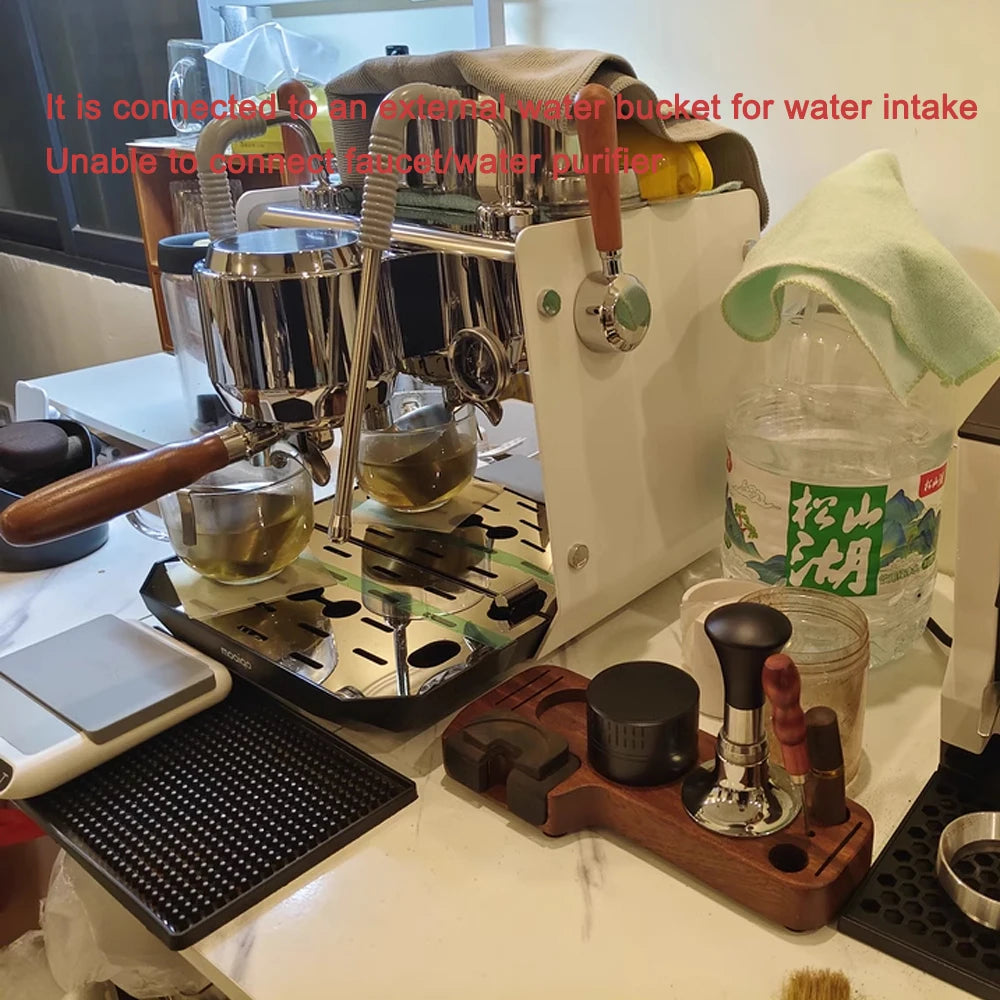Rotary Pump Coffee Machine Home/commercial Espresso Coffee Maker 0.5L+ 1L Boliers PID Temperture Control Connect External Water