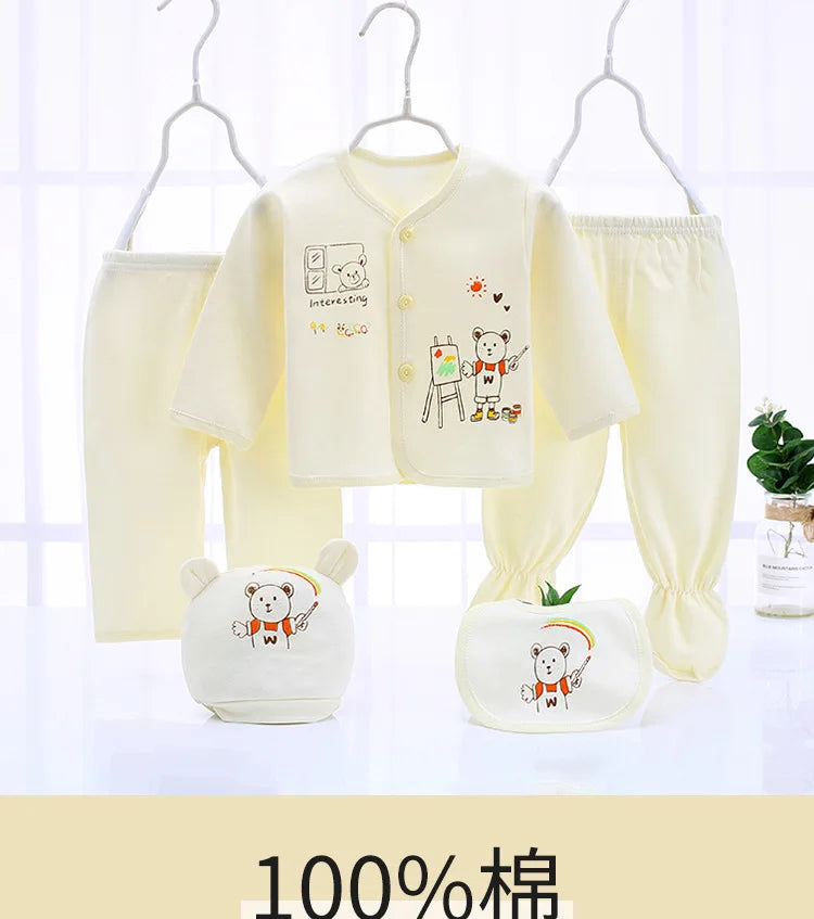 5PCS Newborn Girl Clothes Set New Born Going Home Clothes 0 3 Months Baby Clothing New Born Cotton Underwear Set