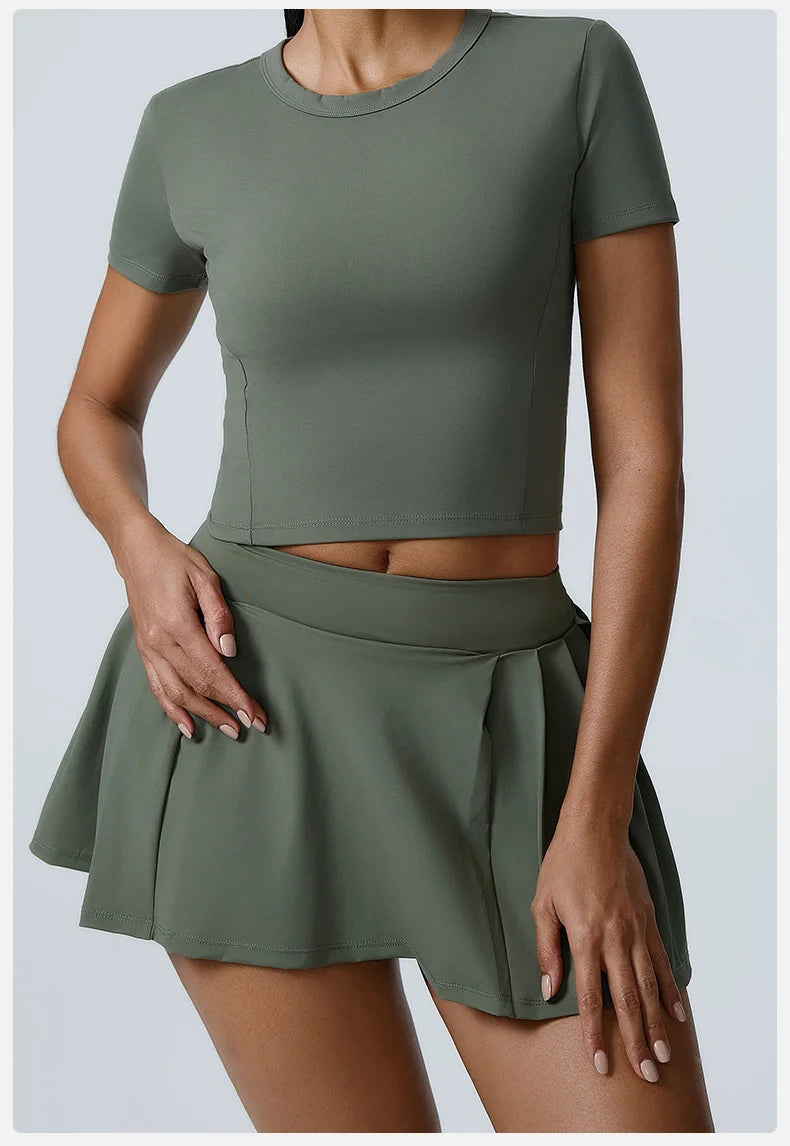 Women Shorts Sports Skirt High Waist Golf Tennis Skirts Gym Fitness Training Running Yoga Skirt Athletic Workout Outdoors Skort