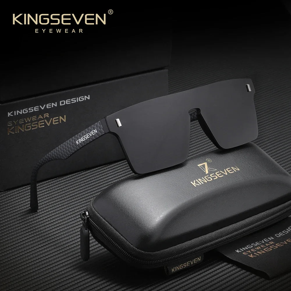 KINGSEVEN Polarized Rimless Frame Men Women Sunglasses Fashion Anti-UV400 Eyewear Travel Summer Glasses
