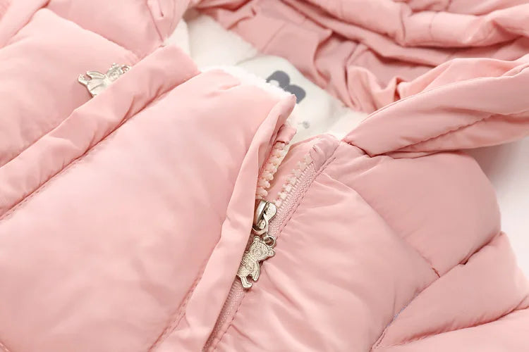 Ircomll Warm Infant Baby Jumpsuit Cotton Down Rompers Hooded Inside Fleece Boy Girl Winter Autumn Overalls Children Outerwear