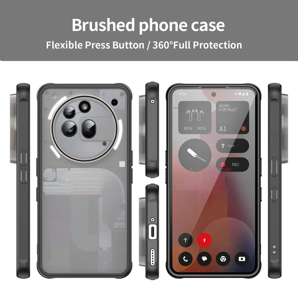 Armor Shockproof Soft Bumpers Hard Case For Nothing Phone 3a Pro Matte Mobile Phone Casing