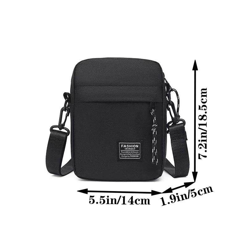 Stylish Men Mini Sling Crossbody Bag, Lightweight Waterproof Small Messenger Shoulder Bag, Compact Pocket Bag for Daily & Travel