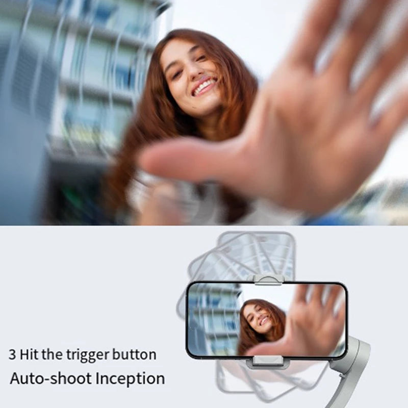 TOKQI Cell Phone Face Tracking Anti-Shake Three-Axis Stabilizer Bracket Handheld Gimbal Smart Bracket