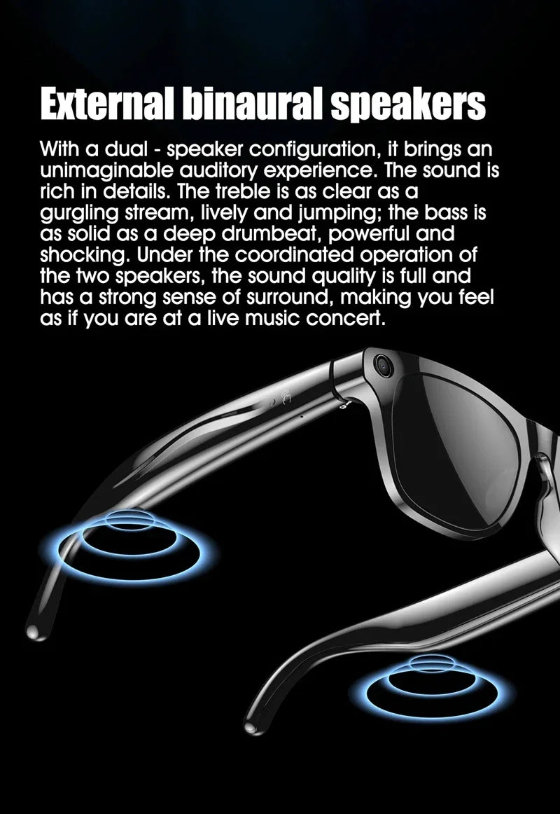 Xiaomi 8K AI Smart Glasses With 100MP Camera Chat GPT Touch Sport Sunglasses Bluetooth Call Video Music Player ForMen Women