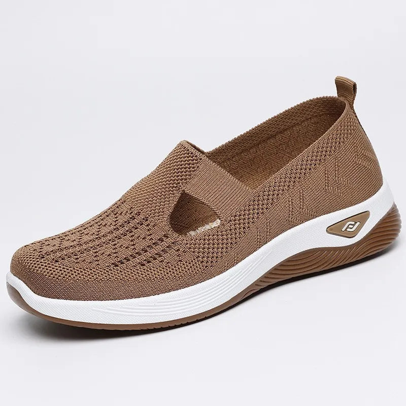 Women's Sneakers Breathable Slip on Walking Shoes Mesh Low Top Ladies Vulcanized shoes Soft Sole Lightweight Casual Shoes