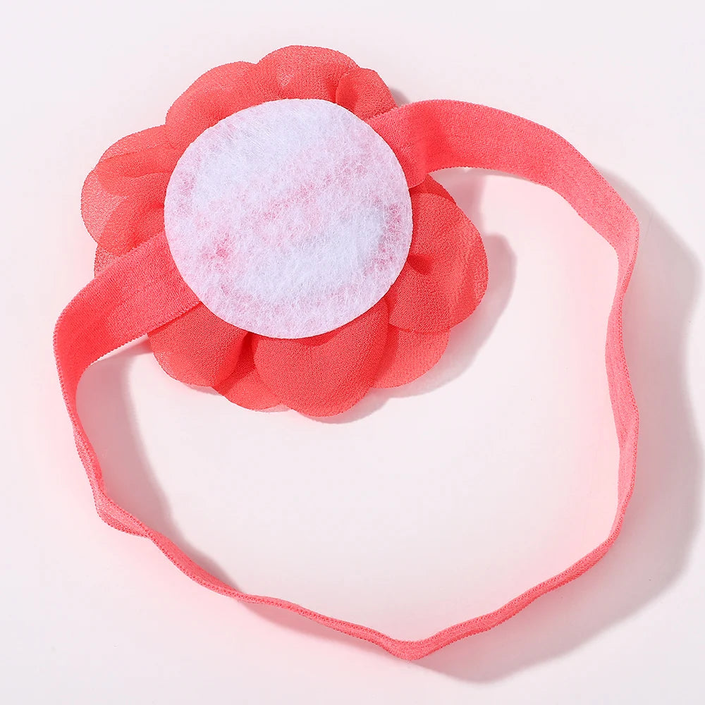 10Pcs Random Color Baby Sweet Flowers Headbands for Girls Newborn Knot Soft Elastic Hair Band Infant Headwear Hair Accessories
