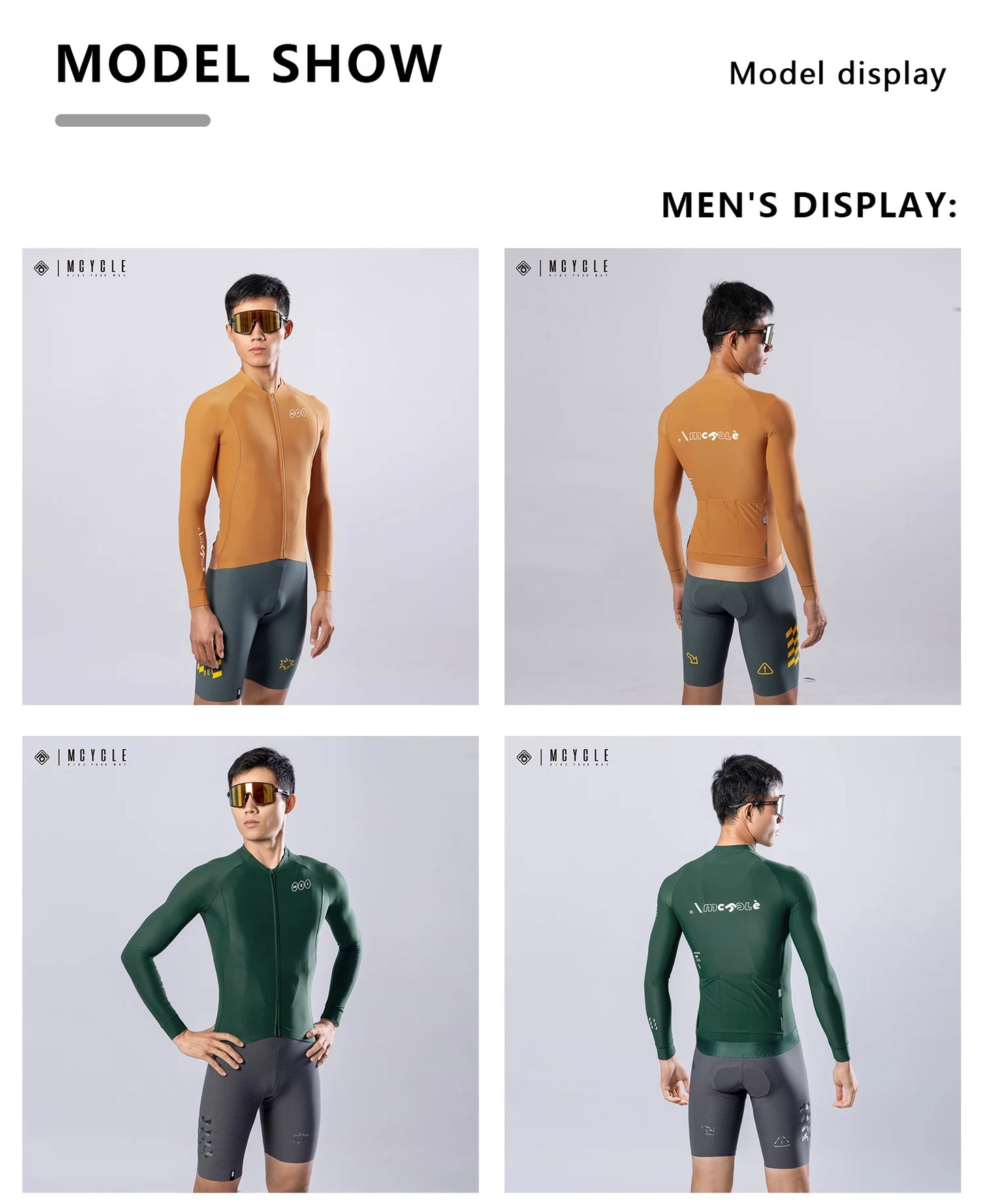 Mcycle New Arrival Men Cycling Jersey Comfortable Quick Dry Bicycle Bike Shirt Top Breathable Long Sleeves Sportswear