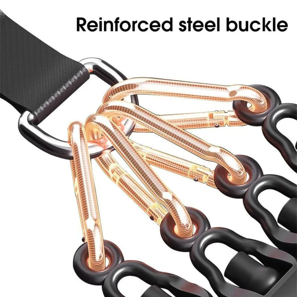 Multifunction Fitness Tension Rope with Handles Adjustable Tension Pedal Ankle Puller Non-Slip Exercise Resistance Band